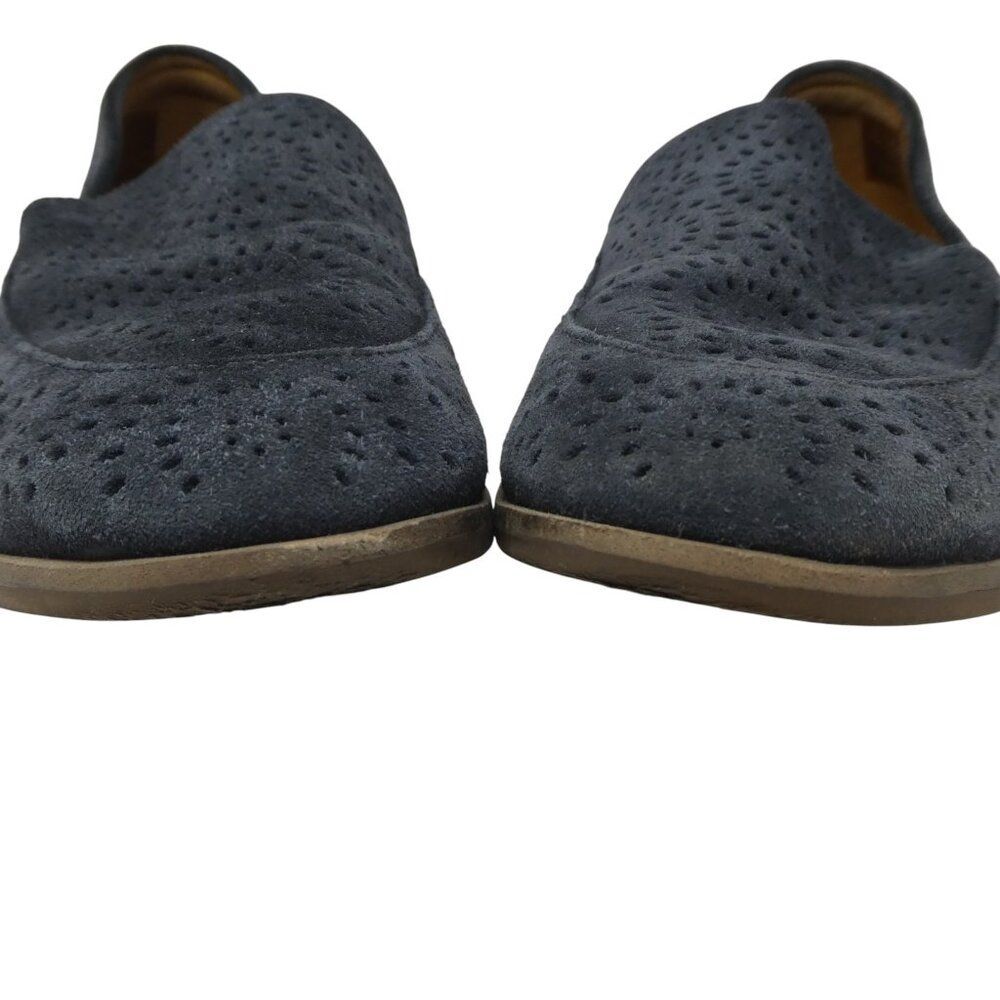 Clarks Trish Calla Blue Suede Laser Cut Loafers Flats‎ Womens 8.5 - Picture 8 of 13